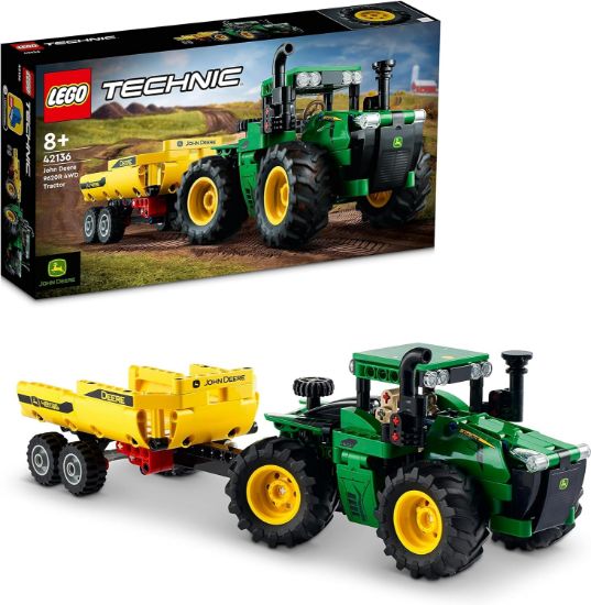 Picture of LEGO 42136 Technic John Deere 9620R 4WD Tractor Toy with Trailer