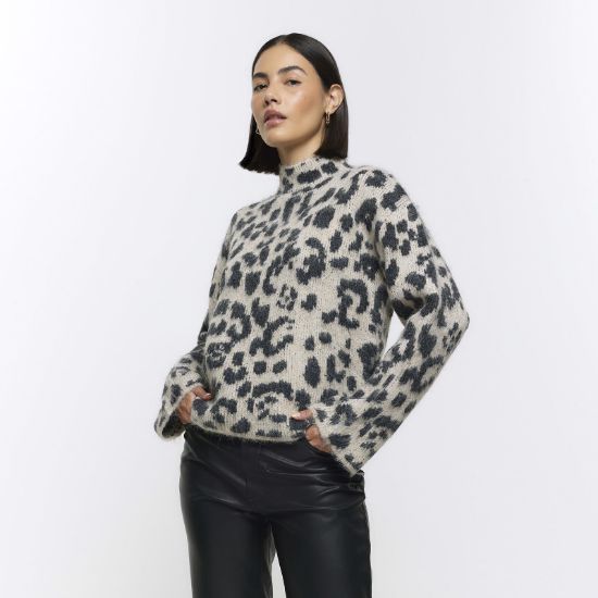 Picture of River Island Womens Animal Jumper - Sizes Medium or Large - Free Post