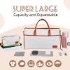 Picture of Weekender Travel Bag for Women - Duffle Bag with Shoe Compartment, White