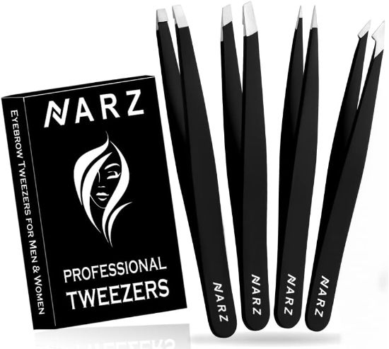 Picture of 4Pcs Professional Tweezers Stainless Steel