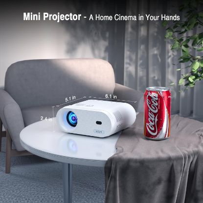 Picture of Mini Projector, VISSPL 1080P Full HD Portable Projector,-30% Voucher