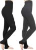 Picture of Emooqi Two-Pack High Waist Leggings for Women, Thermal Leggings, Black + Grey