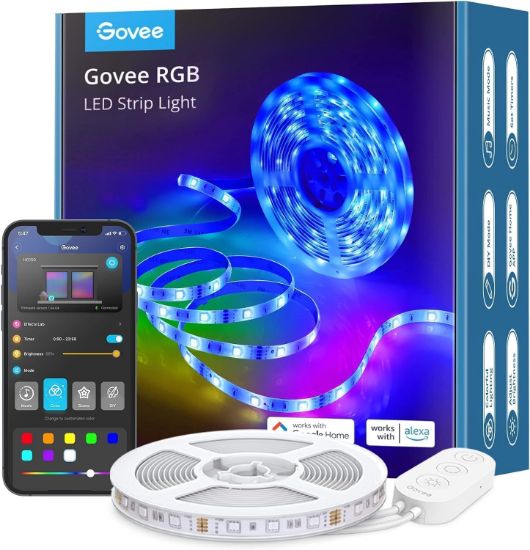 Picture of Govee Alexa LED Strip Lights 5m, Smart WiFi App Control, Works with Alexa