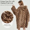 Picture of Oversized Wearable Blanket, Brown Cheetah Print