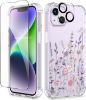 Picture of DEAL STACK - GVIEWIN iPhone 14 Case with Tempered Glass (Floratopia) + 5% Coupon