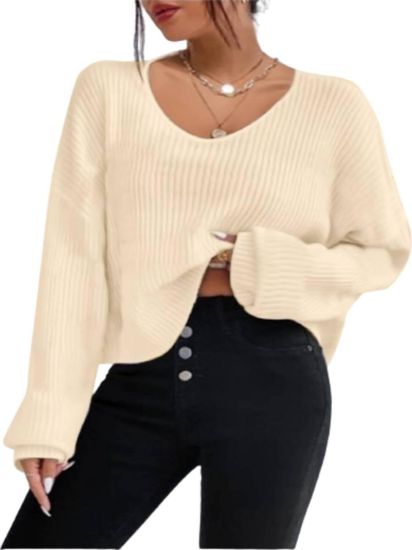 Picture of ZANZEA Women's Long Sleeve Cropped Jumper