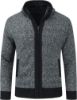 Picture of Sliktaa Men Casual Cardigan Hoodies Full Zipper Knitted