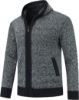 Picture of Sliktaa Men Casual Cardigan Hoodies Full Zipper Knitted