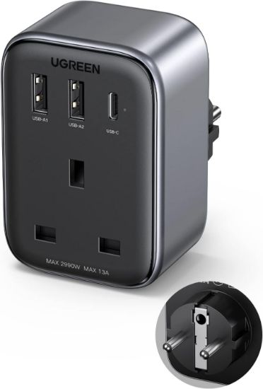 Picture of UGREEN UK to European Plug Adapter