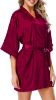 Picture of  Wikoan Women's Satin Robe Summer Silk Dressing Gowns, Burgundy