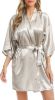 Picture of Wikoan Women's Satin Robe Summer Silk Dressing Gowns