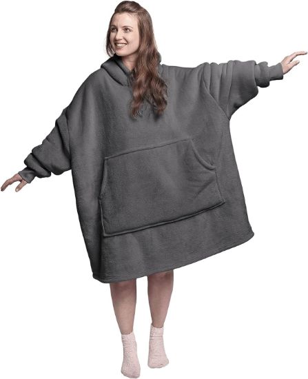 Picture of Silentnight Snugsie Oversized Blanket Hoodie Charcoal Grey