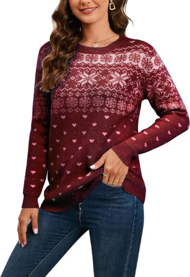 Picture of Shermie Cute Heart Christmas Jumpers for Women