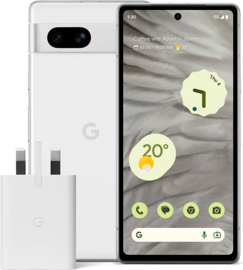 Picture of Google Pixel 7a and Pixel 30W Charger Bundle