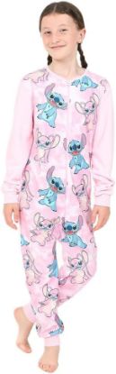 Picture of Disney Lilo and Stitch Pink Fleece Sleepsuit