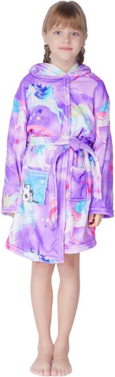 Picture of Girl's Super Soft Hooded Dressing Gown 