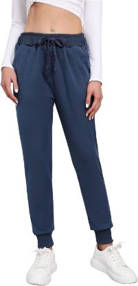 Picture of Womens Winter Thick Warm Jogging Pants - Navy Blue