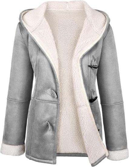 Picture of  Womens Faux Suede Fleece Lined Jacket