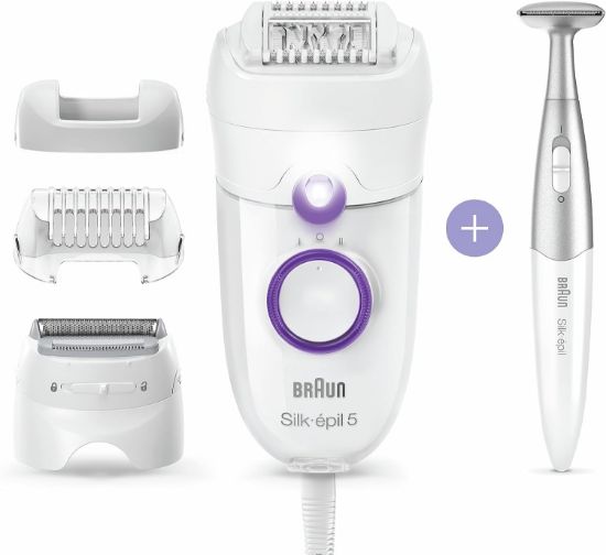 Picture of Braun Silk-Pil 5 Power Epilator, Hair Removal with Electric Shaver Head