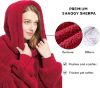 Picture of Bedsure Oversized Wearable Blanket Hoodie, Red, 95 X 85 Cm