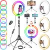 Picture of 12'' Ring Light with Tripod Stand & Phone Holder Tall 177cm/70''