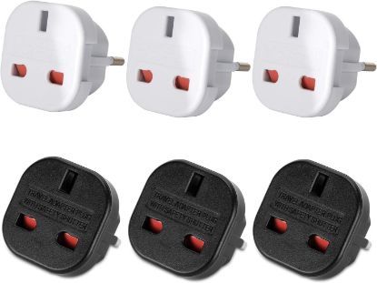 Picture of 6Pcs EU Travel Adaptor, UK to European Plug Adapter