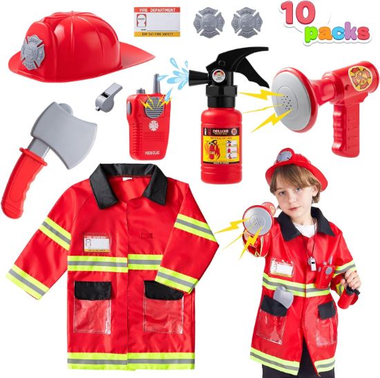 Picture of Fire Fighter Costume Play Dress-up Toy Set