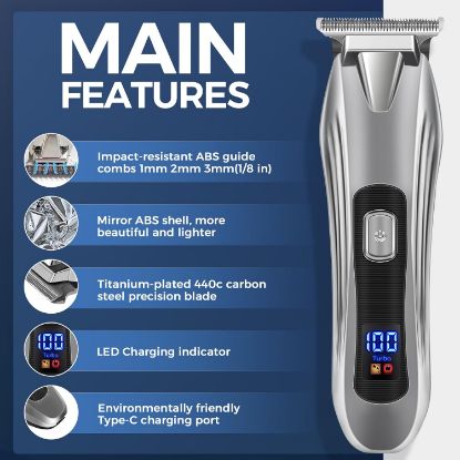 Picture of HSKAI Hair Clippers Men Cordless