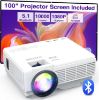 Picture of Mini Projector Portable with Screen, YOOYAA Bluetooth Full HD 1080P